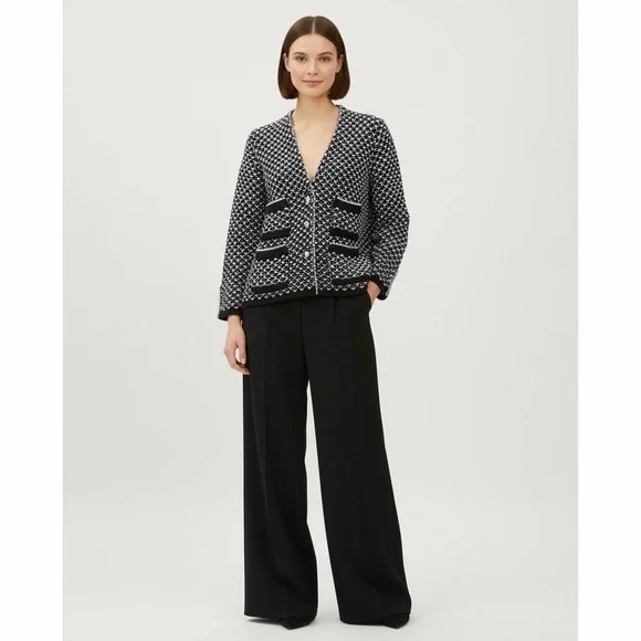 WHBM Crochet Chunky Knit Button Pocket Cardigain - Picture 1 of 9